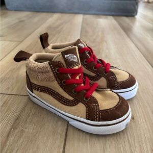 Vans Toddlers High-Top Sneakers - Brown and Tan